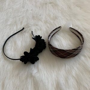 Chic Floral and Plaid Headband Duo